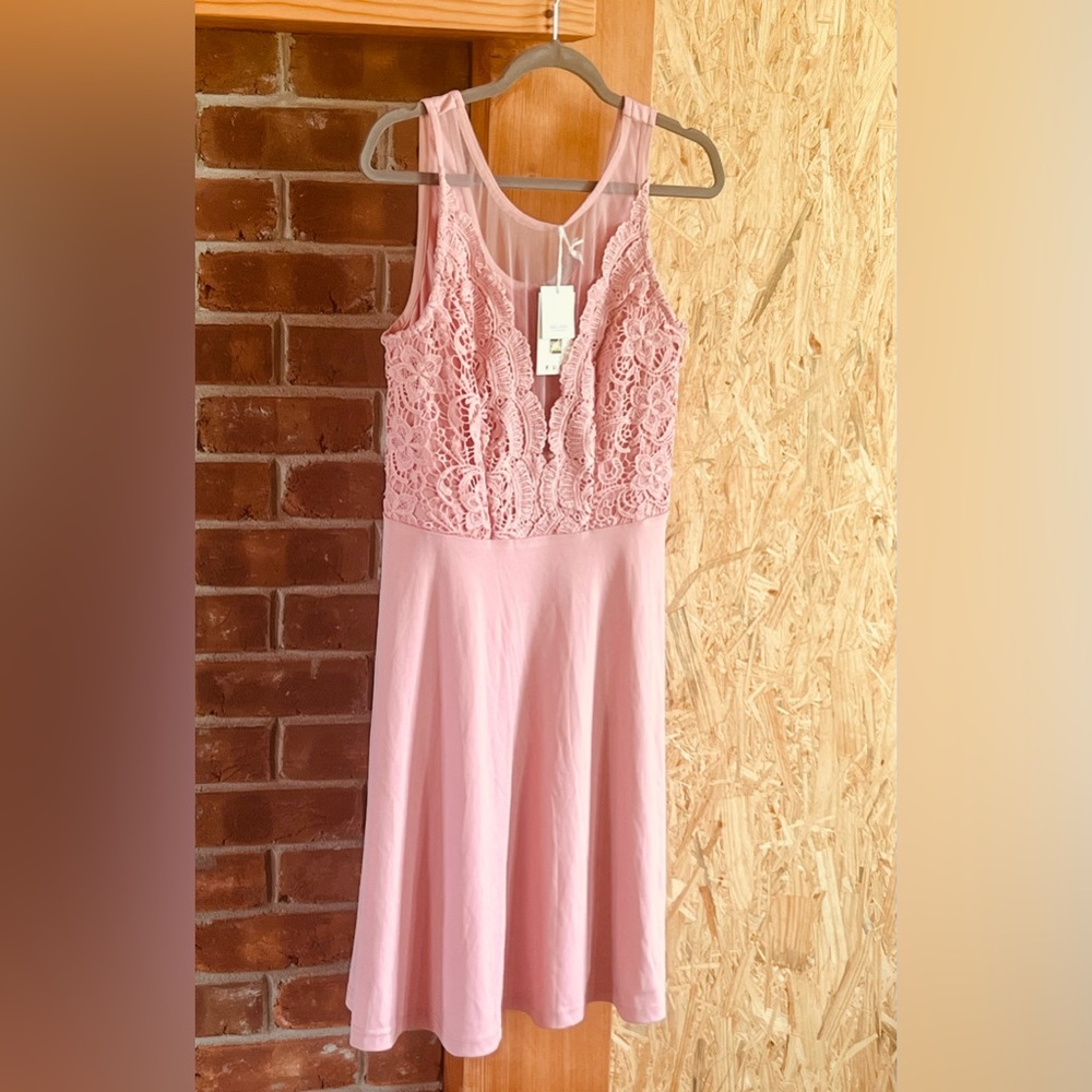 Grace Karin Pink Lace Sleeveless Dress NWT